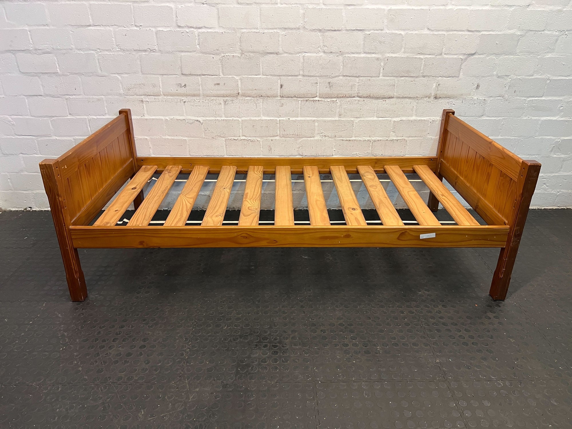 Rustic Pine Single Bed Frame - Natural Finish