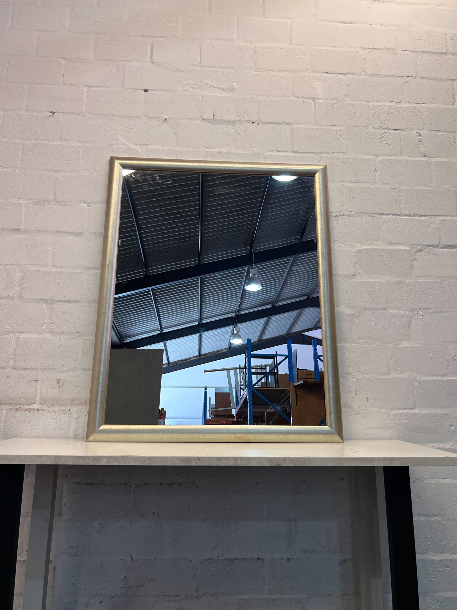 Elegant Silver Framed Wall Mirror – Rectangular Shape