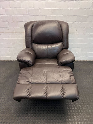 Comfortable Brown Leather Recliner Chair