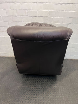 Comfortable Brown Leather Recliner Chair