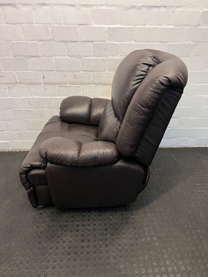 Comfortable Brown Leather Recliner Chair