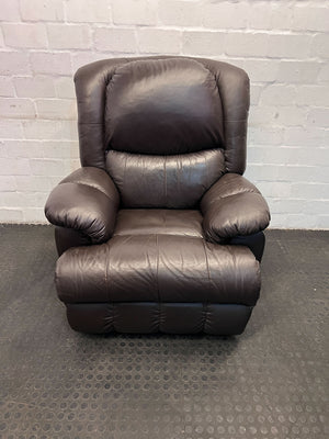 Comfortable Brown Leather Recliner Chair