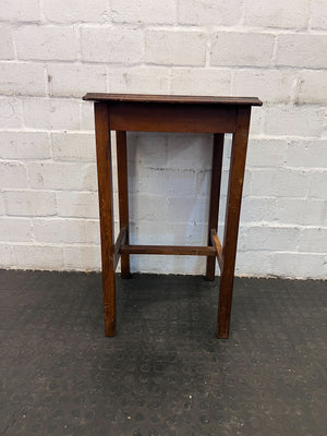 Vintage Solid Wood Side Table with Unique Grain Pattern