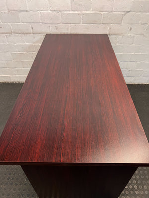 Sleek Mahogany Office Desk with 3 Drawers – Functional & Stylish