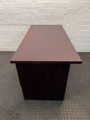 Sleek Mahogany Office Desk with 3 Drawers – Functional & Stylish