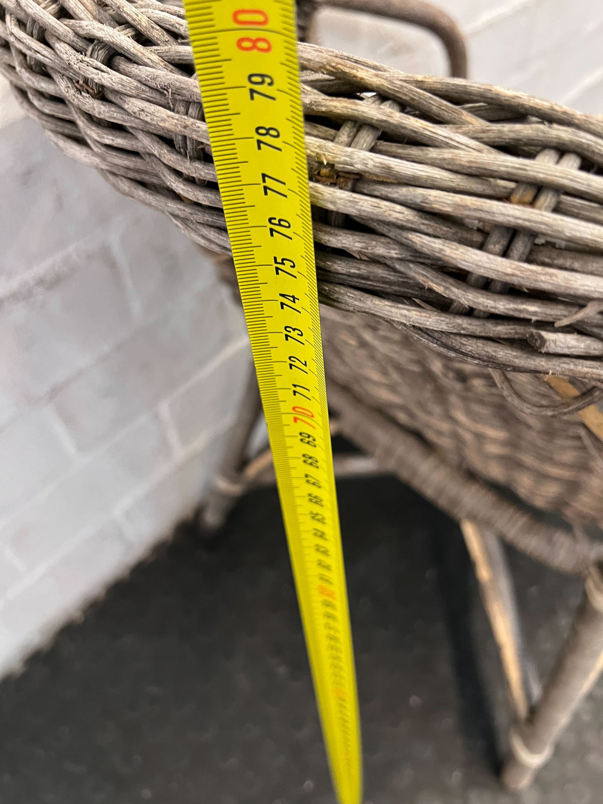 Rustic Wicker Armchair – Handwoven - Some wear - PRICE DROP - 2ndhandwarehouse.com