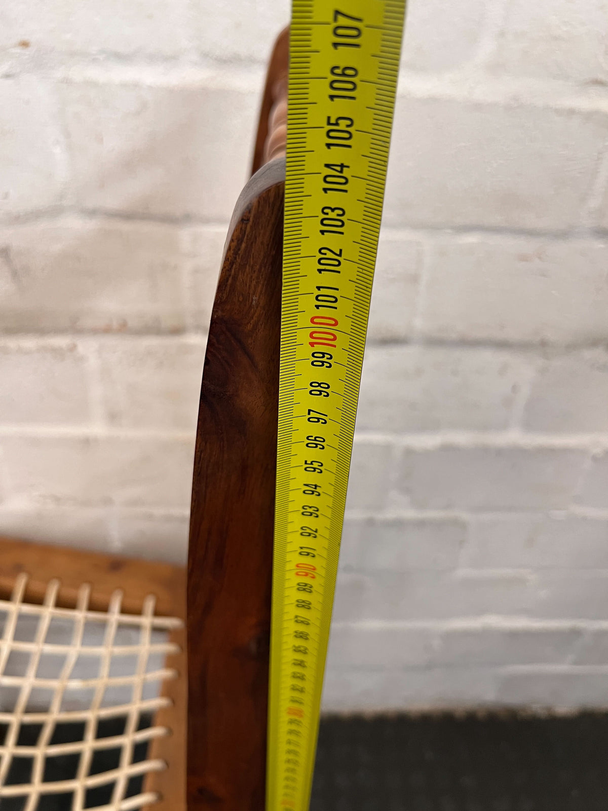 Rustic Wooden Dining Chair with Woven Seat – Vintage Charm - PRICE DROP - 2ndhandwarehouse.com