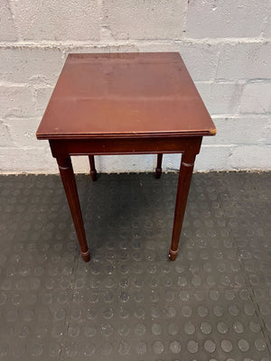 Medium - Elegant Wooden Side Table – Dark Mahogany, Classic Style - 43x32cm