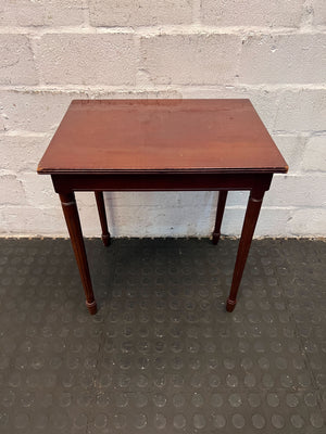 Medium - Elegant Wooden Side Table – Dark Mahogany, Classic Style - 43x32cm