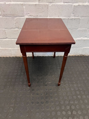 Large - Solid Mahogany Side Table – Vintage Charm, Compact Design 51x35cm