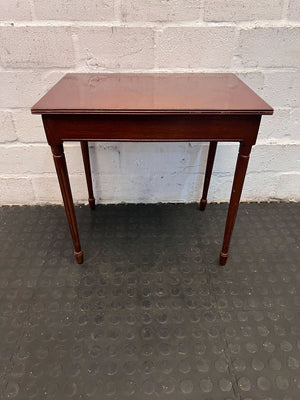 Large - Solid Mahogany Side Table – Vintage Charm, Compact Design 51x35cm