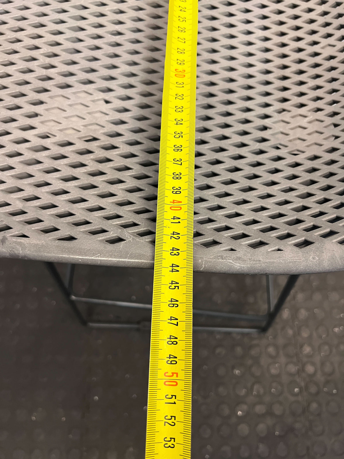 Stylish Grey Plastic Bar Stool with Black Metal Legs