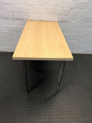 Stylish Light Wooden Table with Steel Legs – Modern & Functional