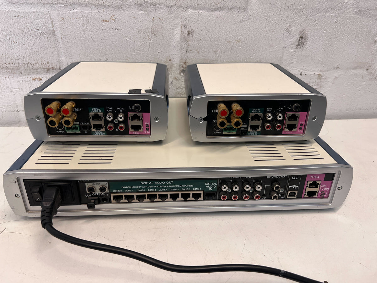 Clipsal Multi-Room Audio System - 2 Speakers & Controller, Tested Working