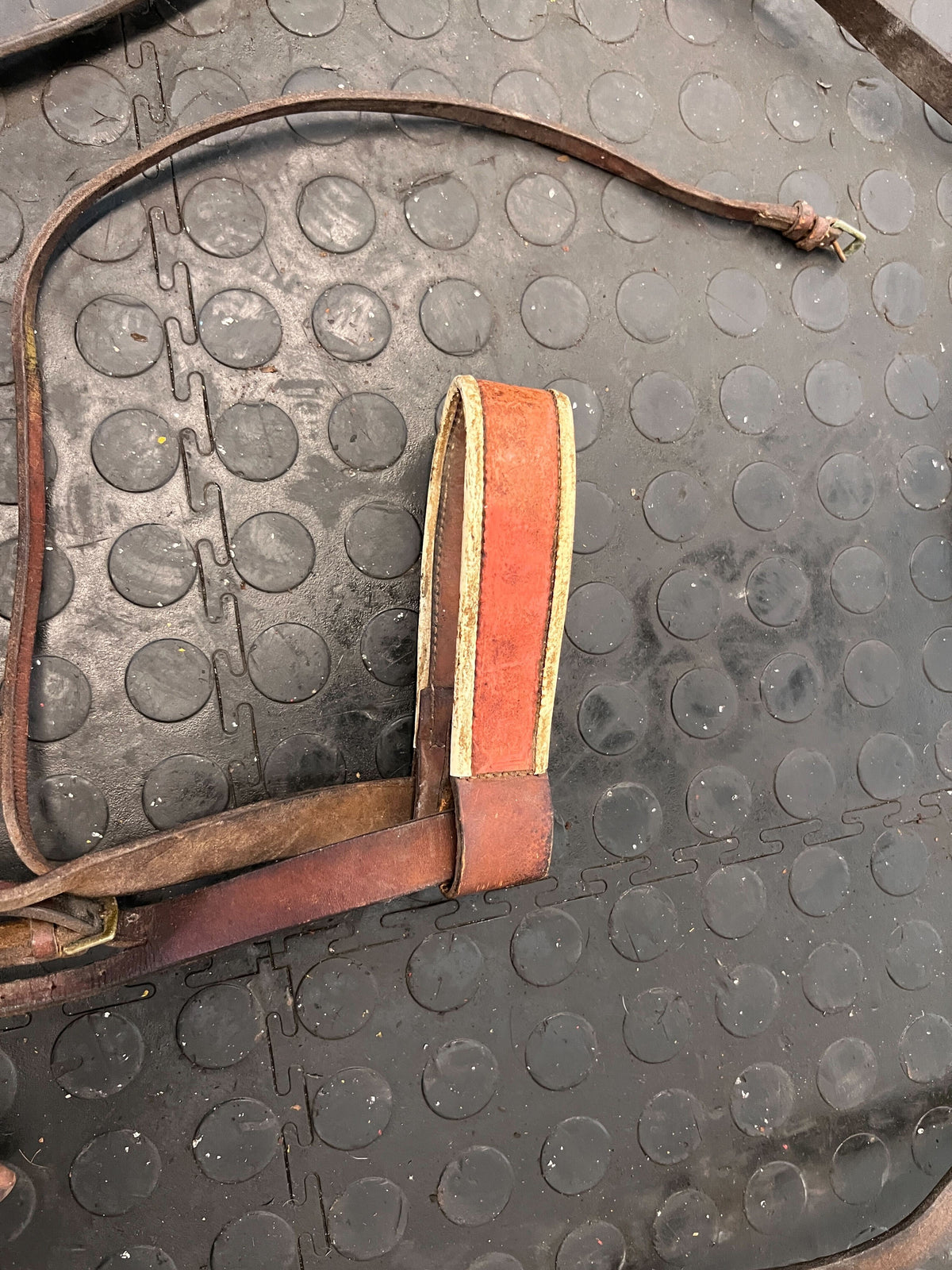 Vintage Leather Horse Bridle with Metal Hardware – Rustic Charm - 2ndhandwarehouse.com
