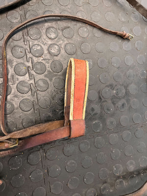 Vintage Leather Horse Bridle with Metal Hardware – Rustic Charm - 2ndhandwarehouse.com