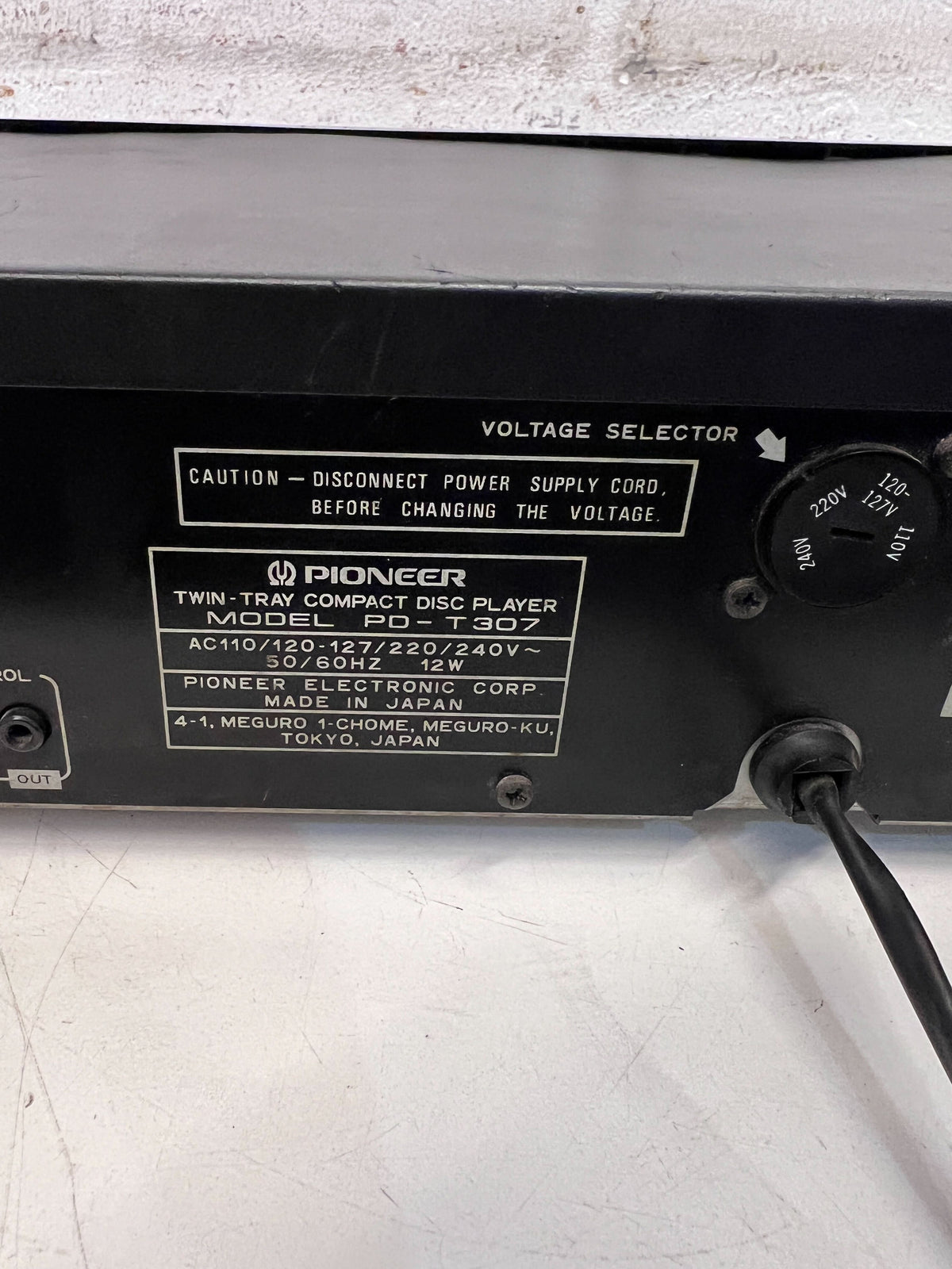 Pioneer PD-T307 Twin-Tray CD Player – Classic Black Finish, Tested Working