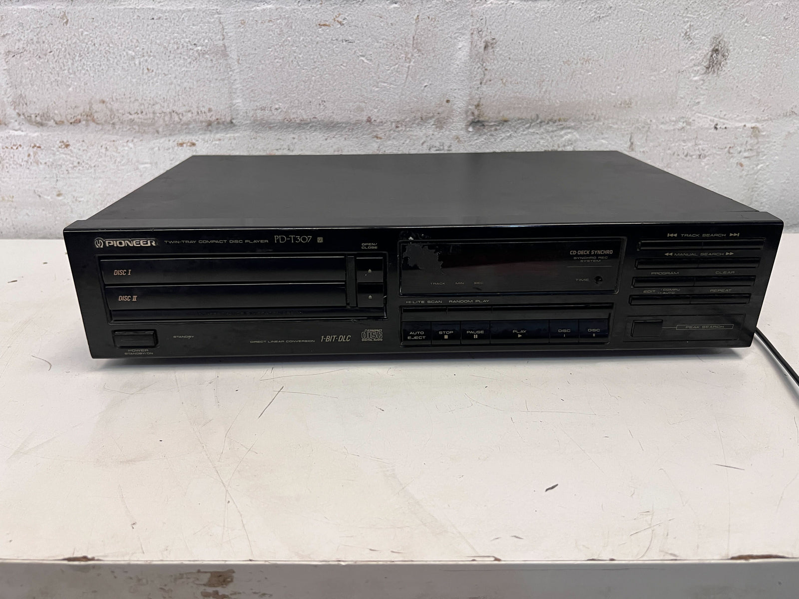 Pioneer PD-T307 Twin-Tray CD Player – Classic Black Finish, Tested Working