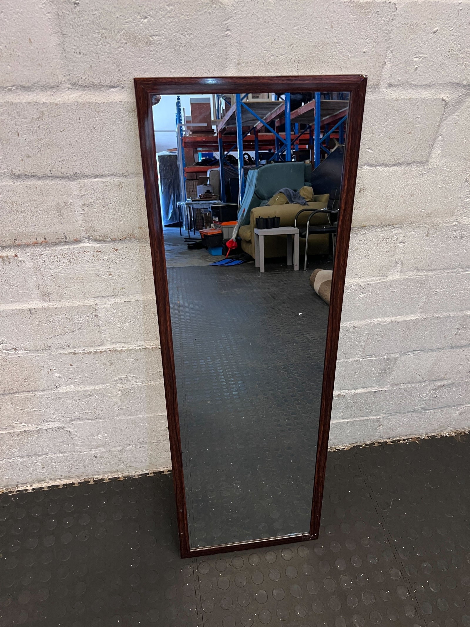 Elegant Wooden Framed Full-Length Mirror - Vintage Charm