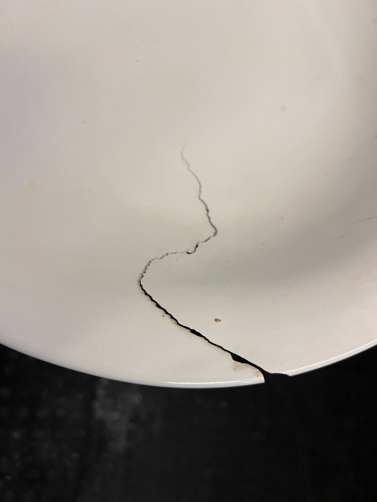 Modern White Bar Stool with Chrome Base - Minor Crack - CLEARANCE - PRICE DROP