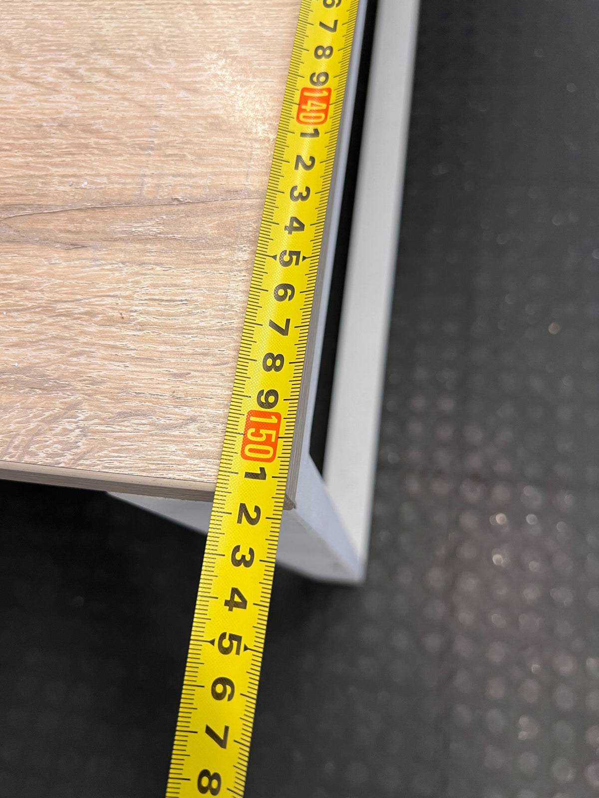 Modern White & Wood Split Office Desk - REDUCED