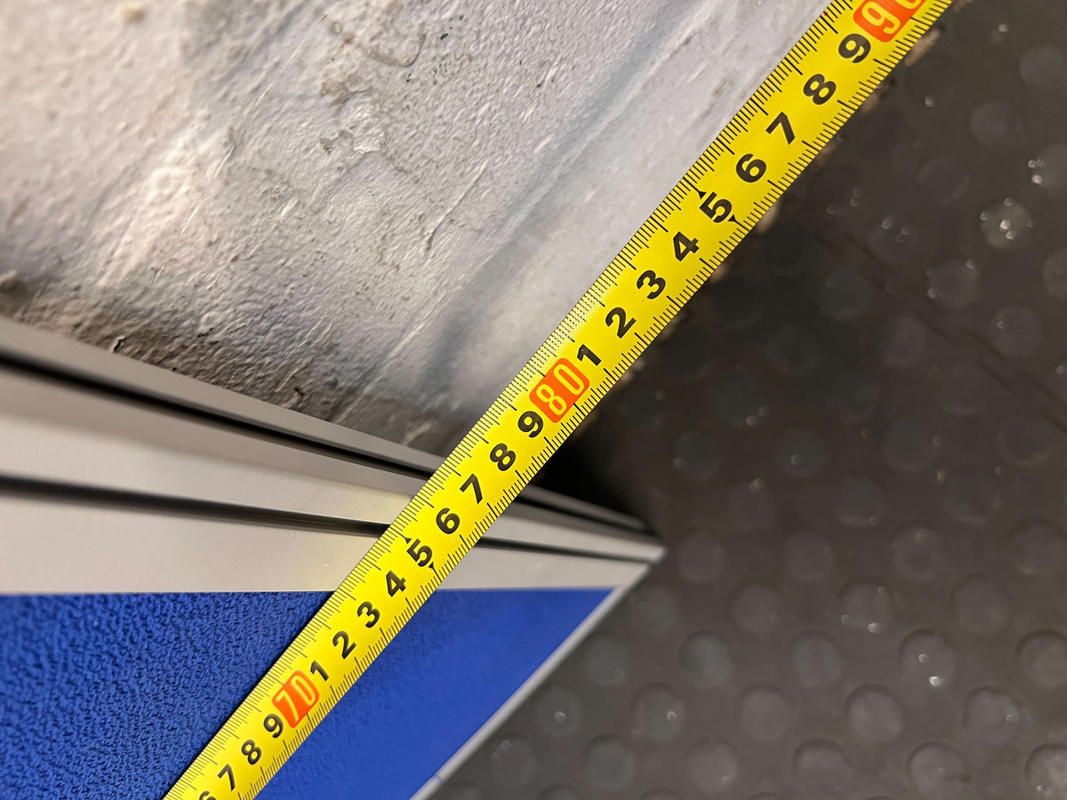 Curved Blue Fabric Notice Board with Aluminum Framing