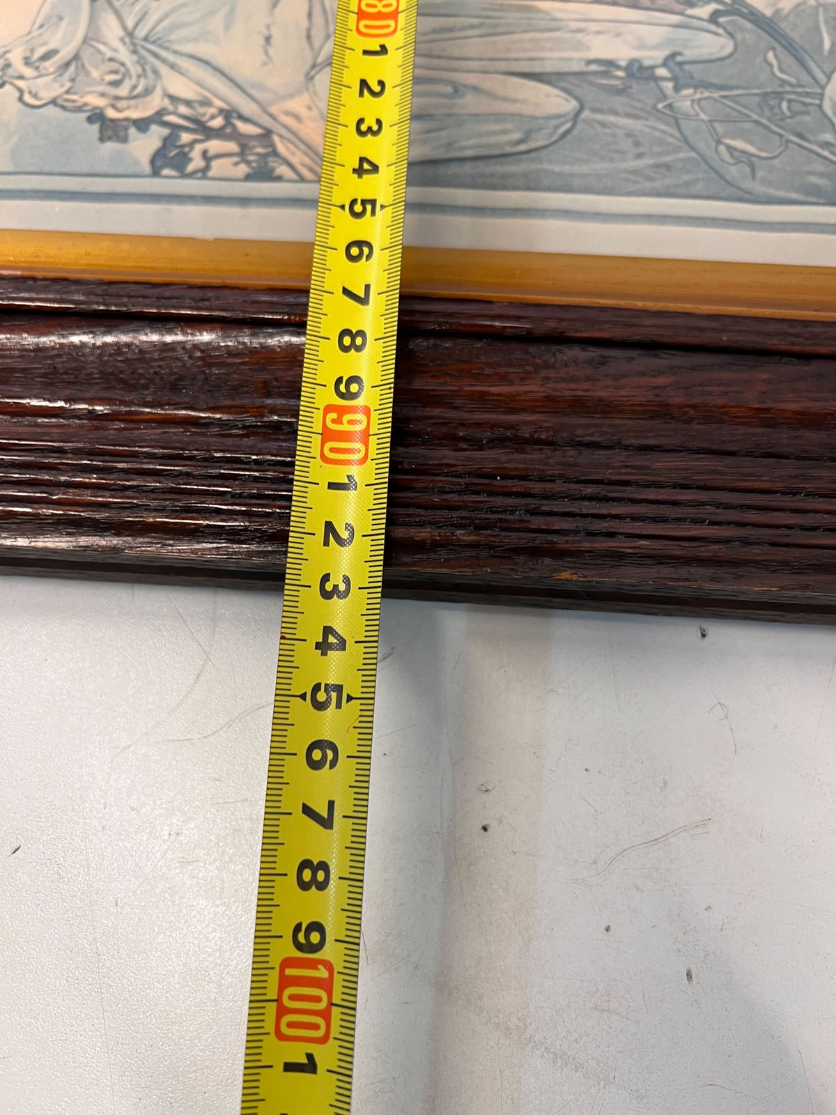 Vintage Framed Art Nouveau Print - Four Seasons - Minor Damage