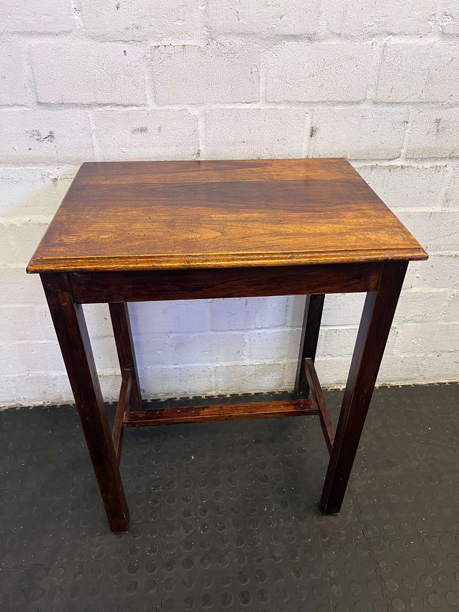 Rustic Dark Wood Side Table – Minor Scratches