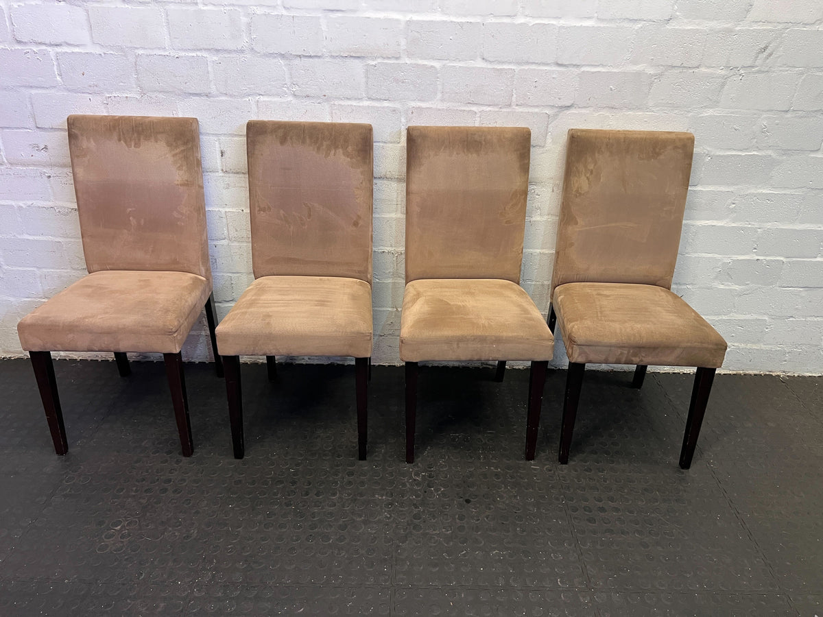 Elegant Beige Upholstered Dining Chair with Minor Wear - PRICE DROP - 2ndhandwarehouse.com