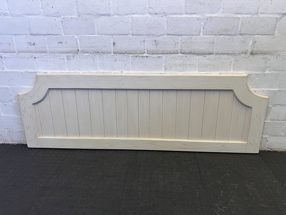 Stylish White Wooden Headboard with Panel Design - Minor Marks - REDUCED