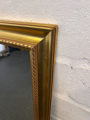 Elegant Gold Framed Wall Mirror – Vintage Style with Minor Wear