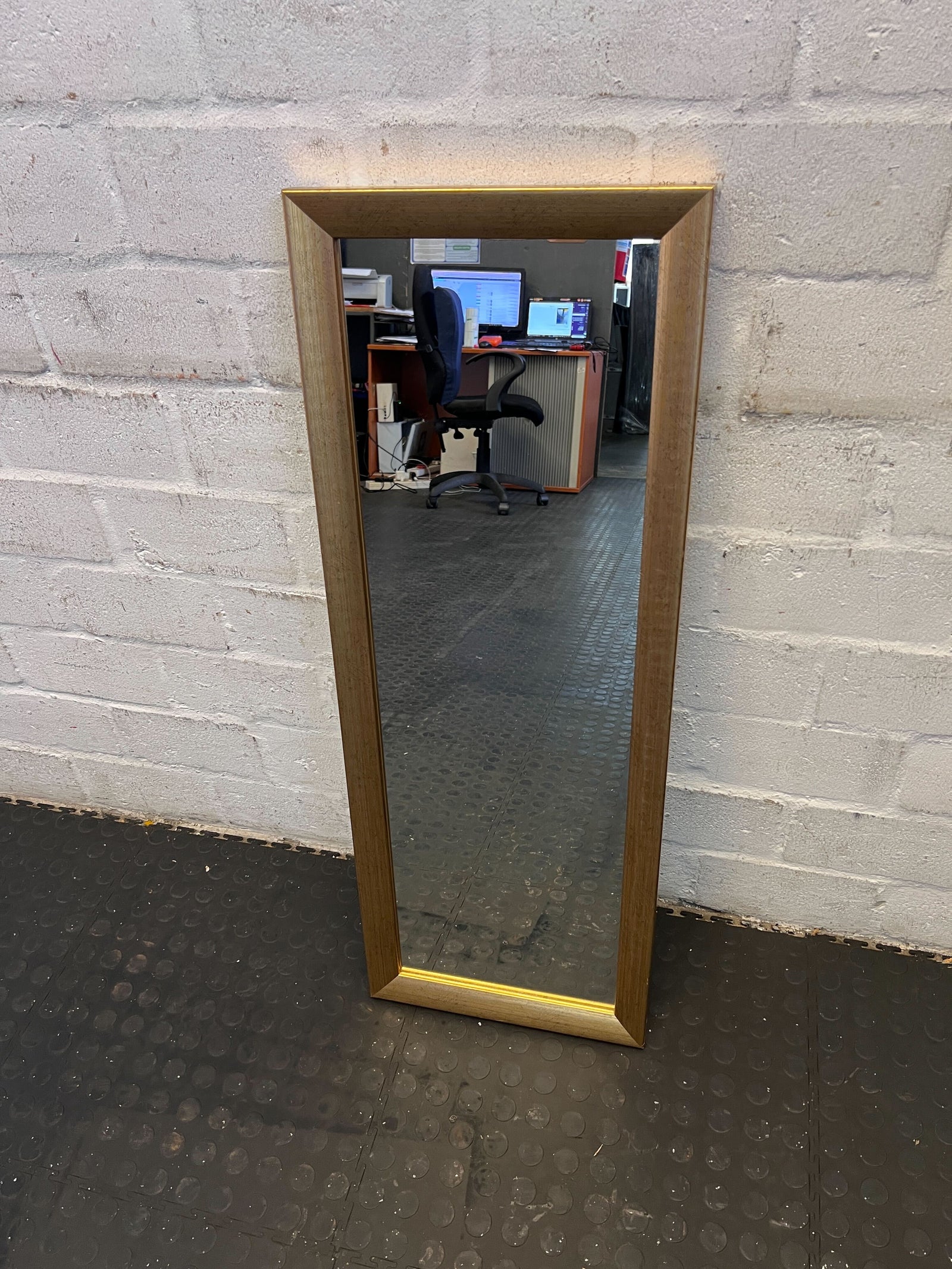 Elegant Gold-Framed Full-Length Mirror - Minor Scratches