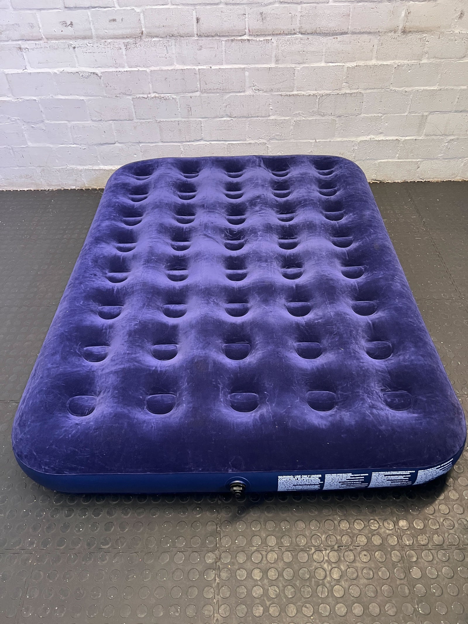 Inflatable Queen-Sized Air Mattress – Deep Purple Velvet Finish