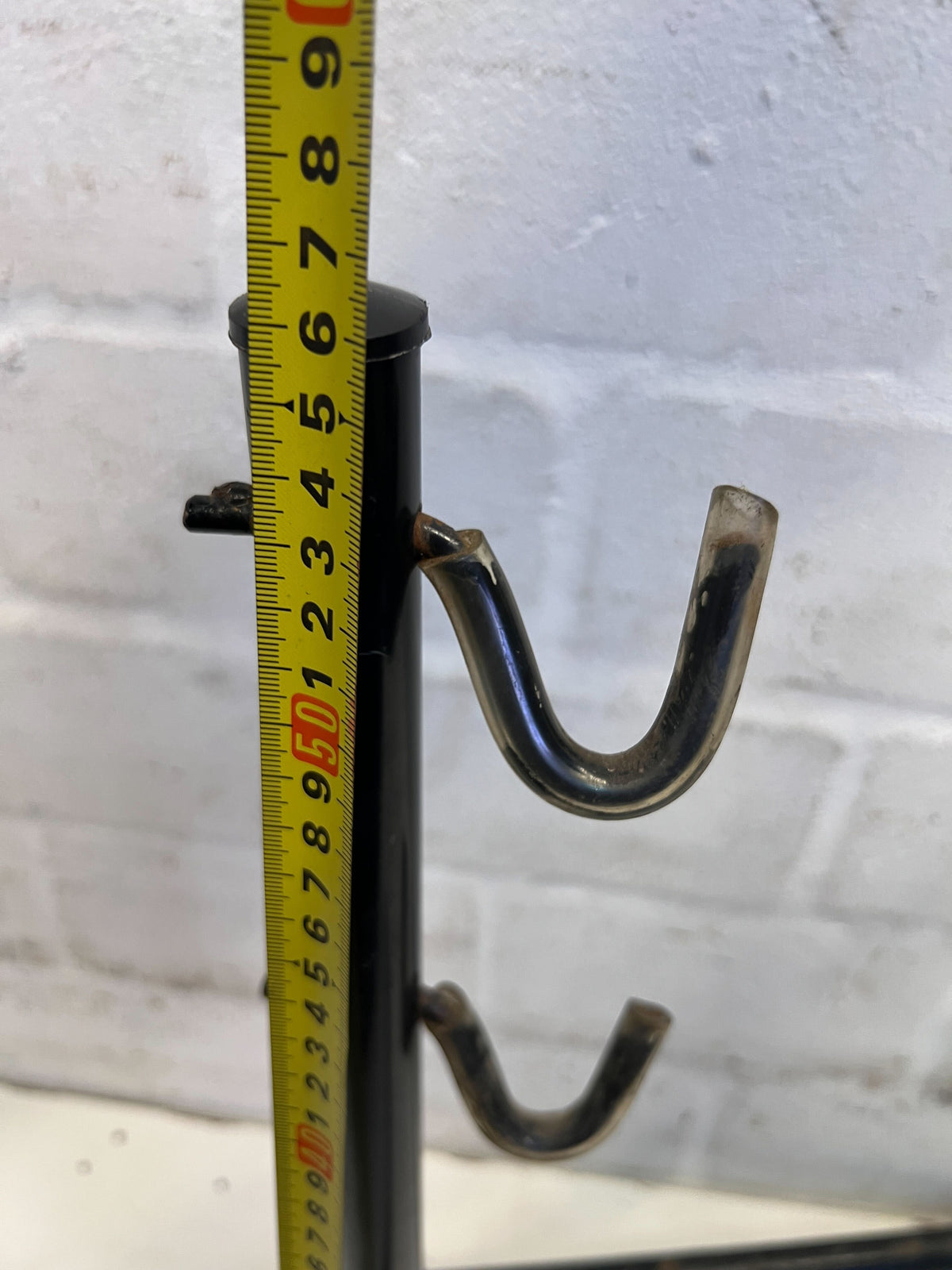 Durable Black Metal Bike Leg Support – Slight Wear