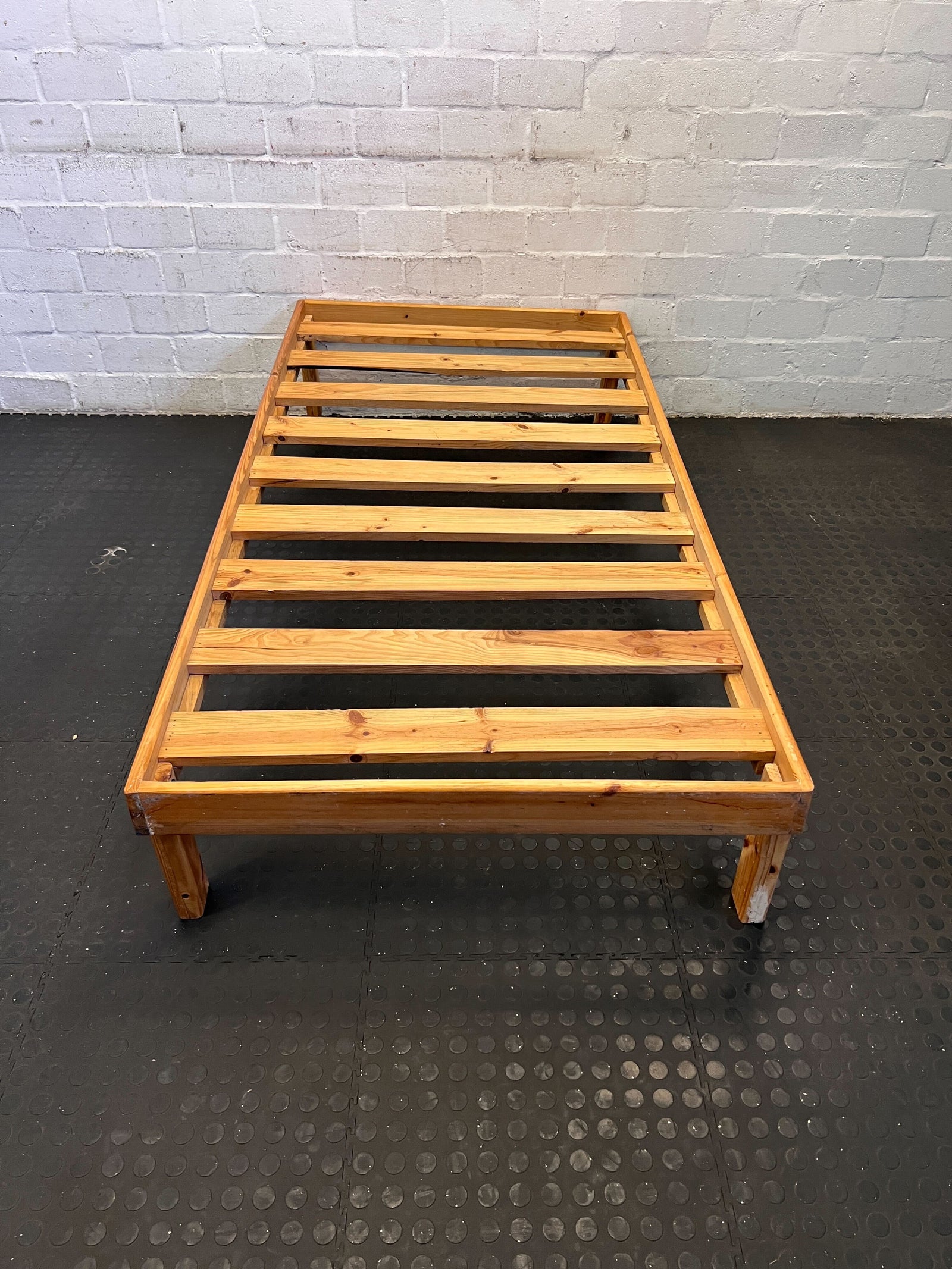 🛏️ Sturdy Pine Wooden Bed Frame with Minor Scuffs - Great Condition - REDUCED
