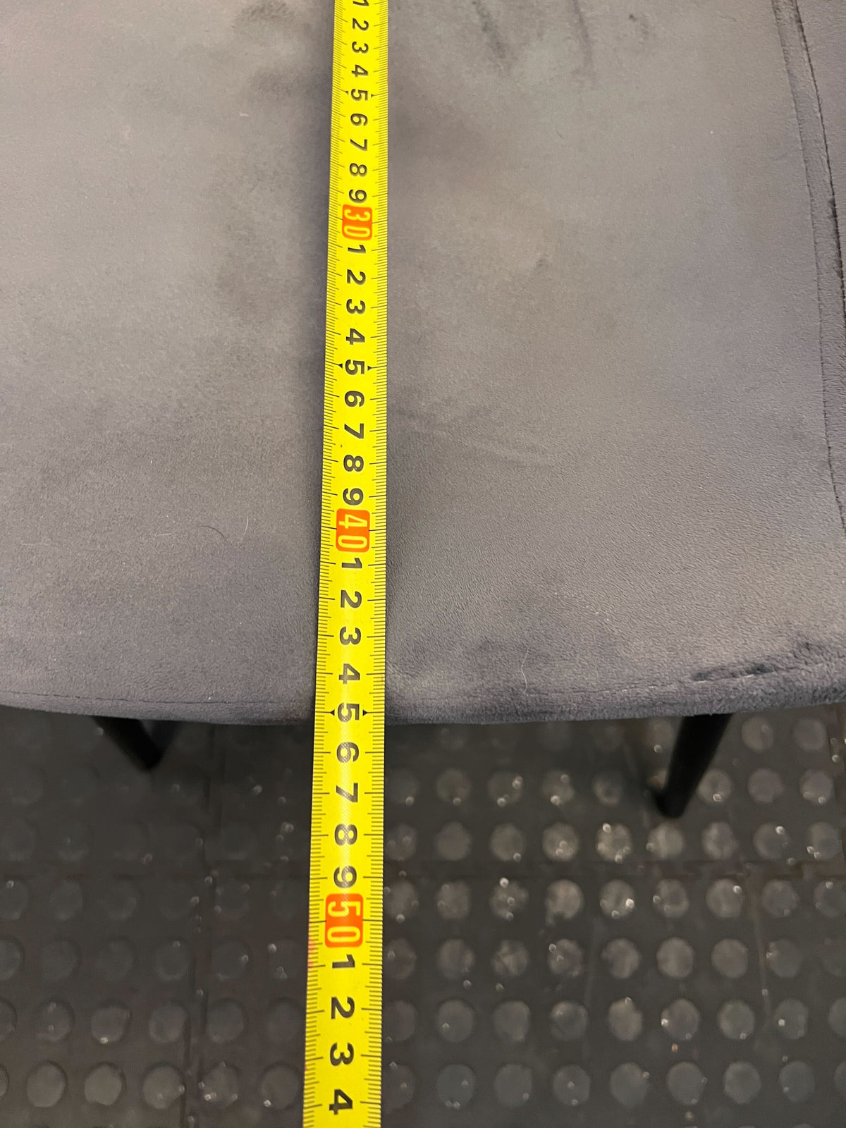 Stylish Grey Fabric Chair with Black Legs - Minor Wear - PRICE DROP - 2ndhandwarehouse.com