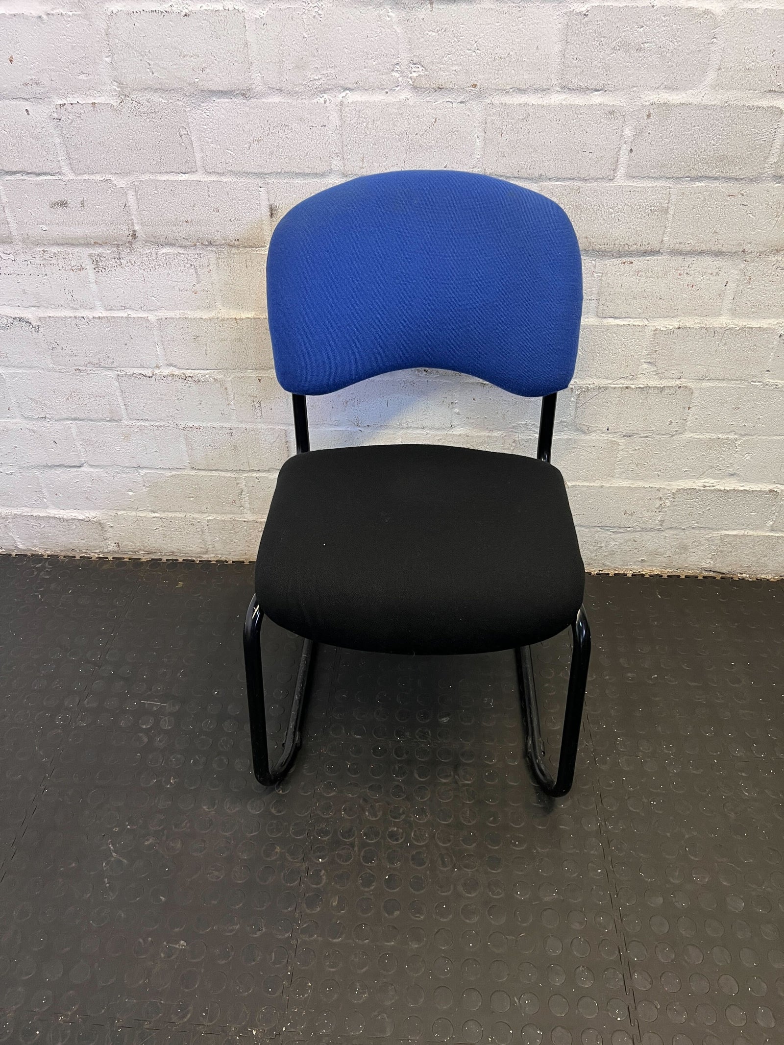 Stylish Blue and Black Fabric Office Chair – Minor Wear