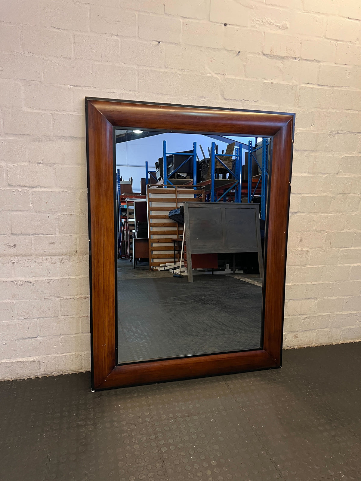 Elegant Wooden Framed Wall Mirror – Minor Scratches