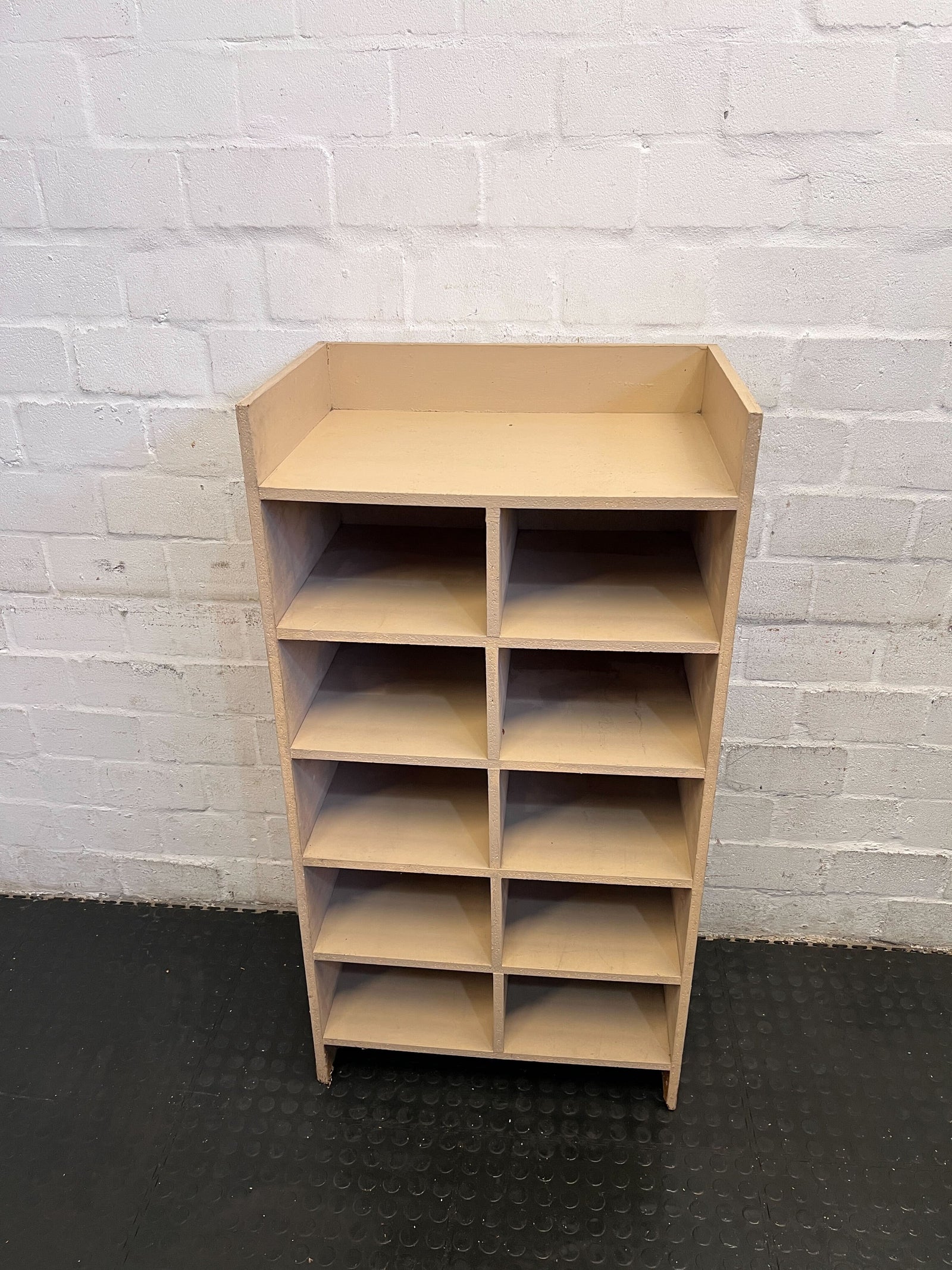 Stylish Light Wood Multi-Compartment Storage Unit, Minor Wear