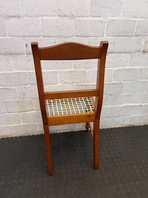 Rustic Wooden Chair with Woven Seat - Charmingly Vintage - PRICE DROP - 2ndhandwarehouse.com