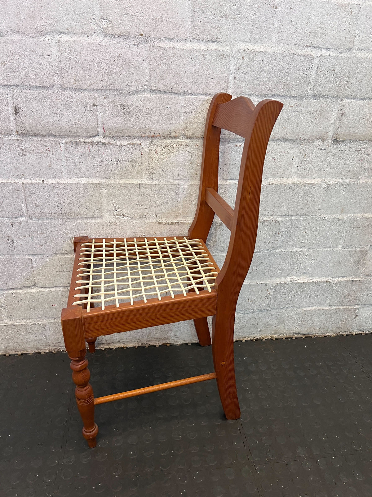 Rustic Wooden Chair with Woven Seat - Charmingly Vintage - PRICE DROP - 2ndhandwarehouse.com