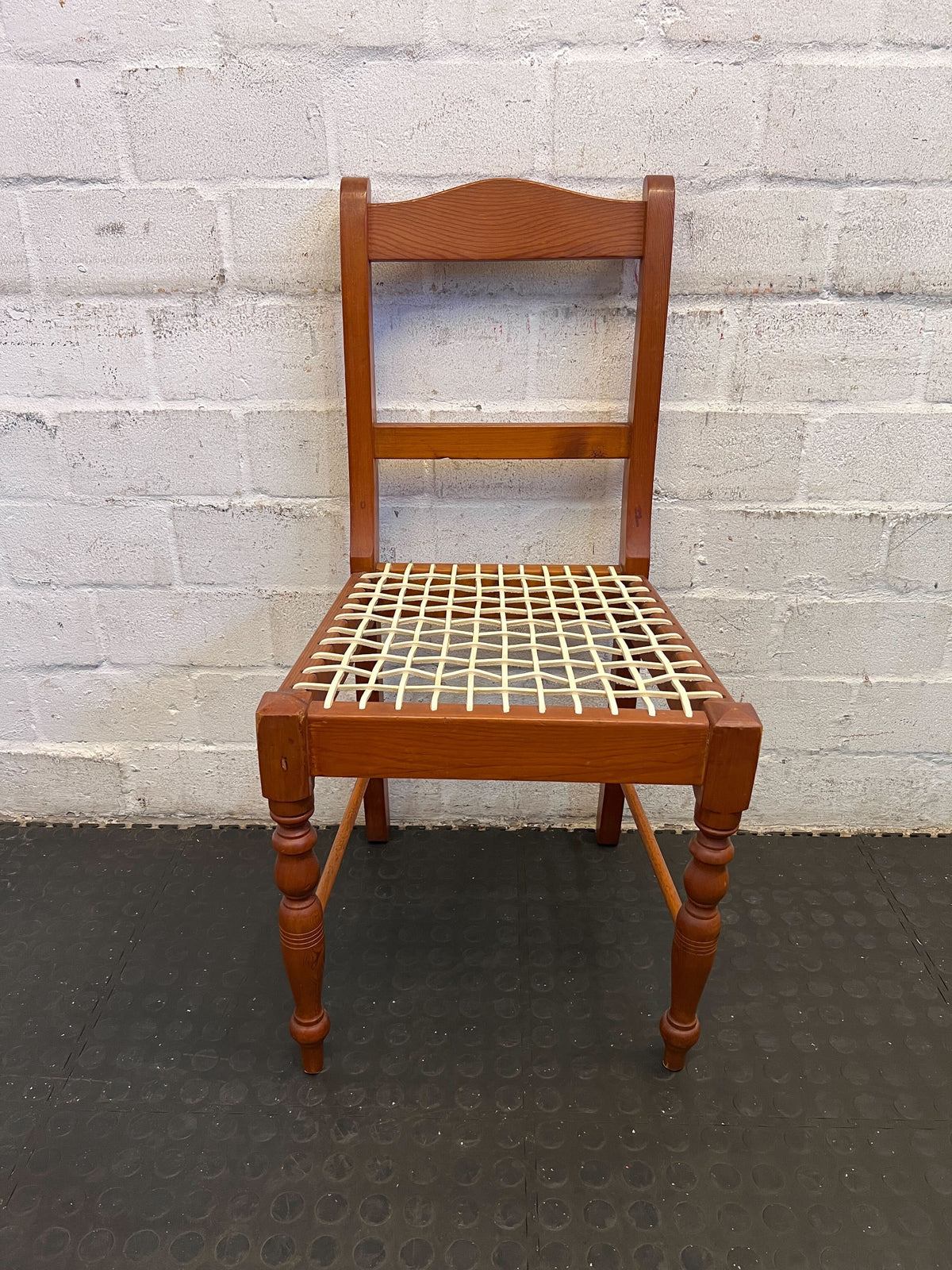 Rustic Wooden Chair with Woven Seat - Charmingly Vintage - PRICE DROP - 2ndhandwarehouse.com