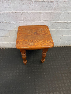 Charming Rustic Wooden Side Table with Classic Turned Legs - Minor Wear - REDUCED - PRICE DROP