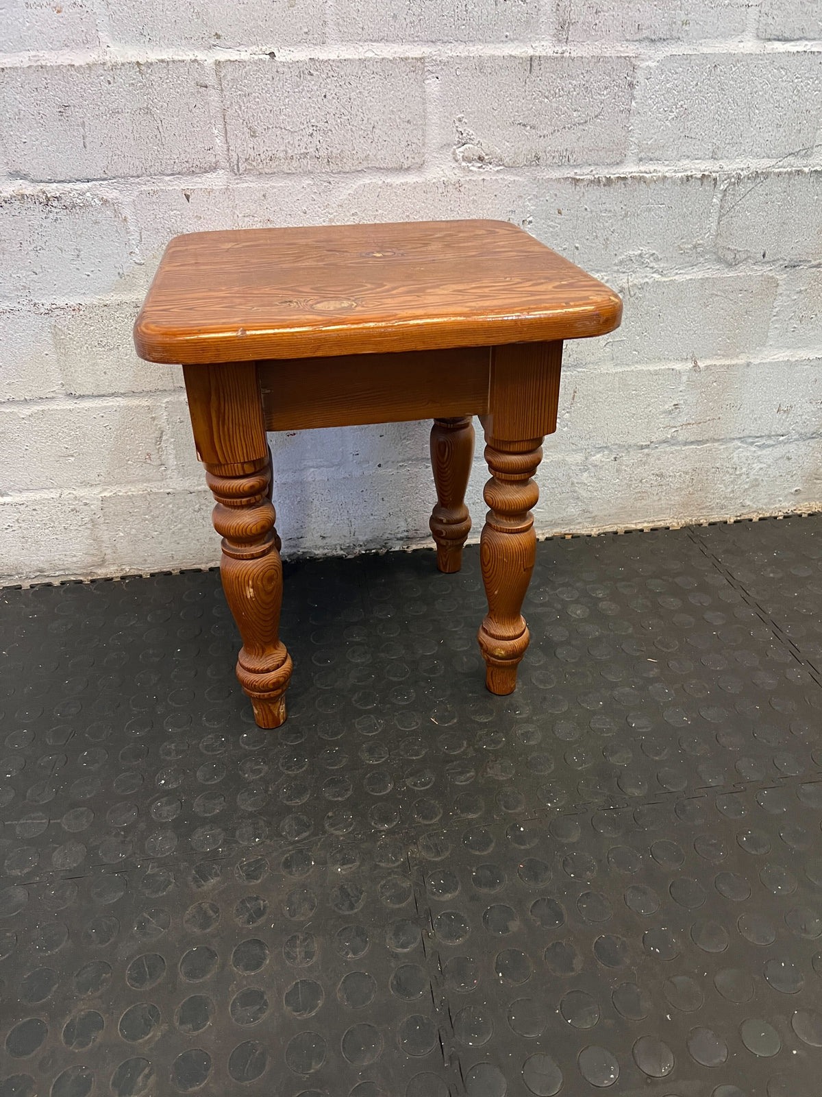 Charming Rustic Wooden Side Table with Classic Turned Legs - Minor Wear - REDUCED - PRICE DROP