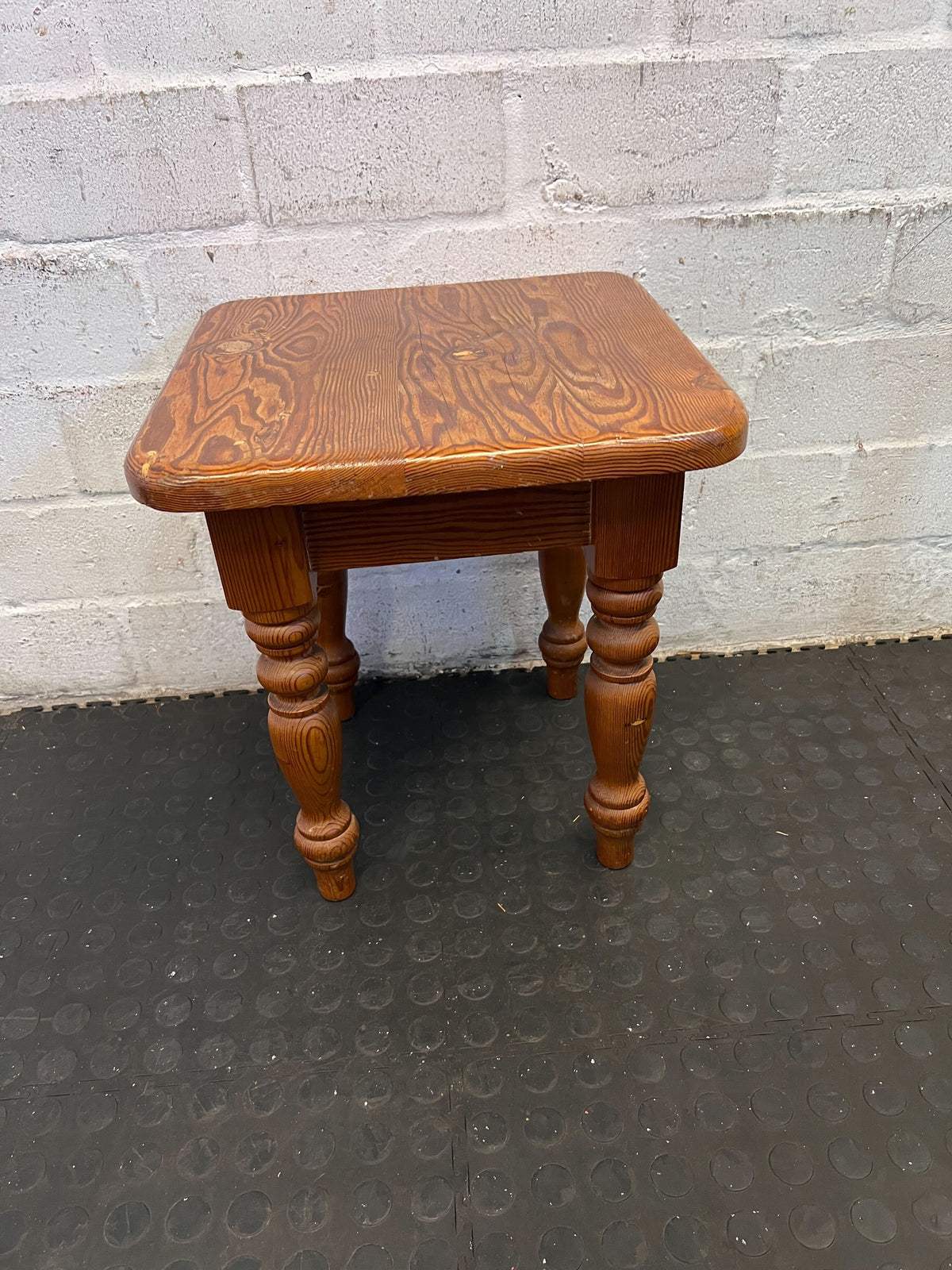 Charming Rustic Wooden Side Table with Classic Turned Legs - Minor Wear - REDUCED - PRICE DROP