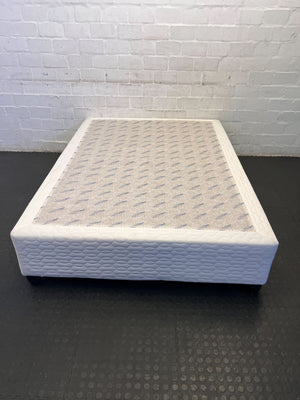 Stylish White Fabric Bed Frame with Modern Design