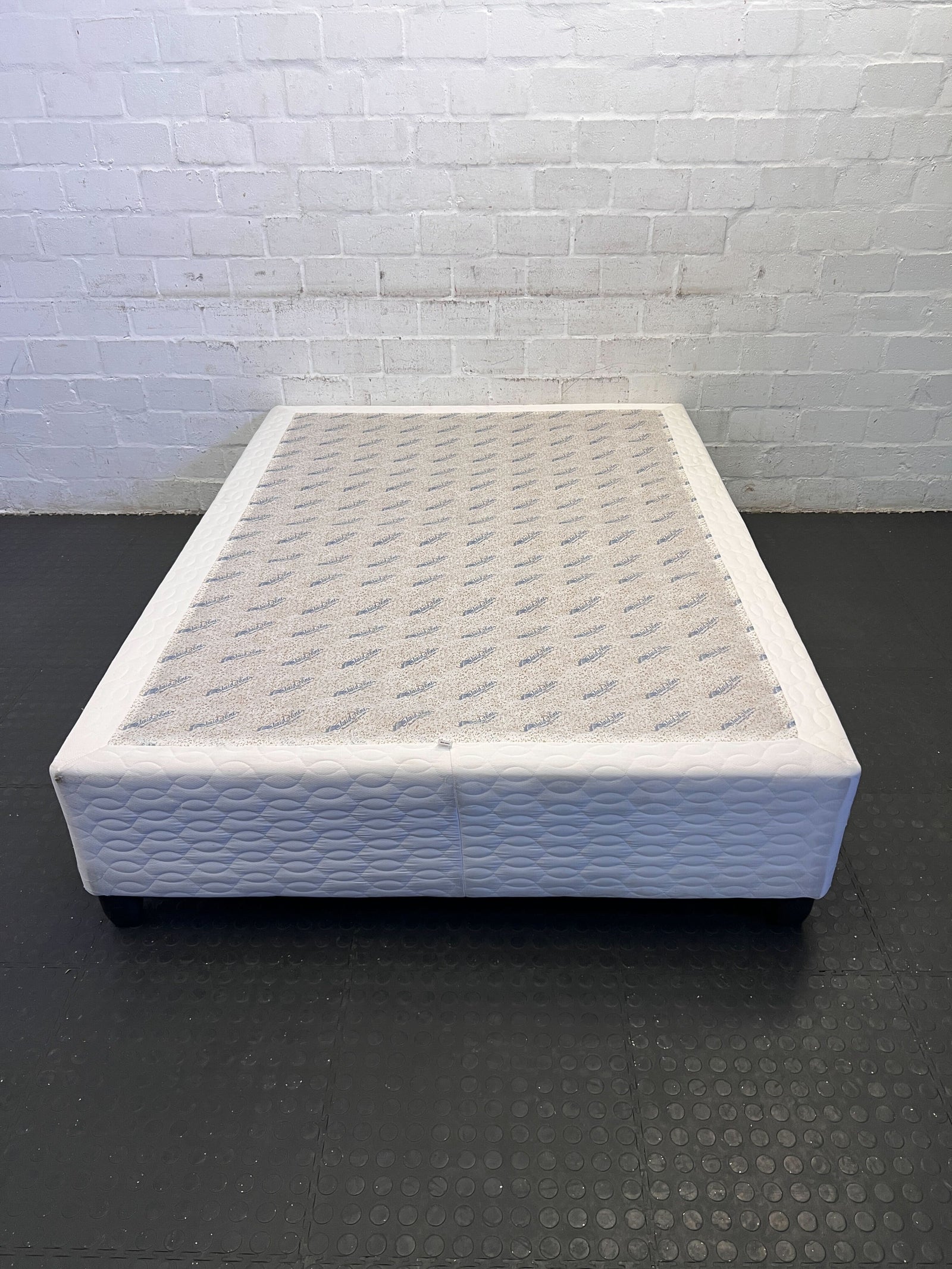 Stylish White Fabric Bed Frame with Modern Design