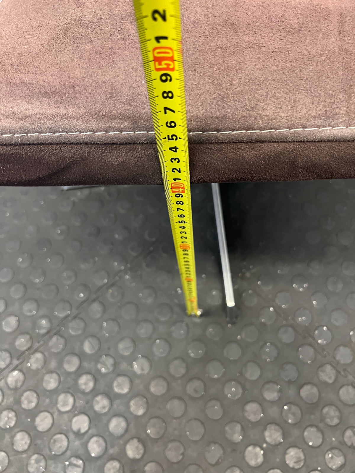 Stylish Brown Faux Leather Accent Chair with Metal Base