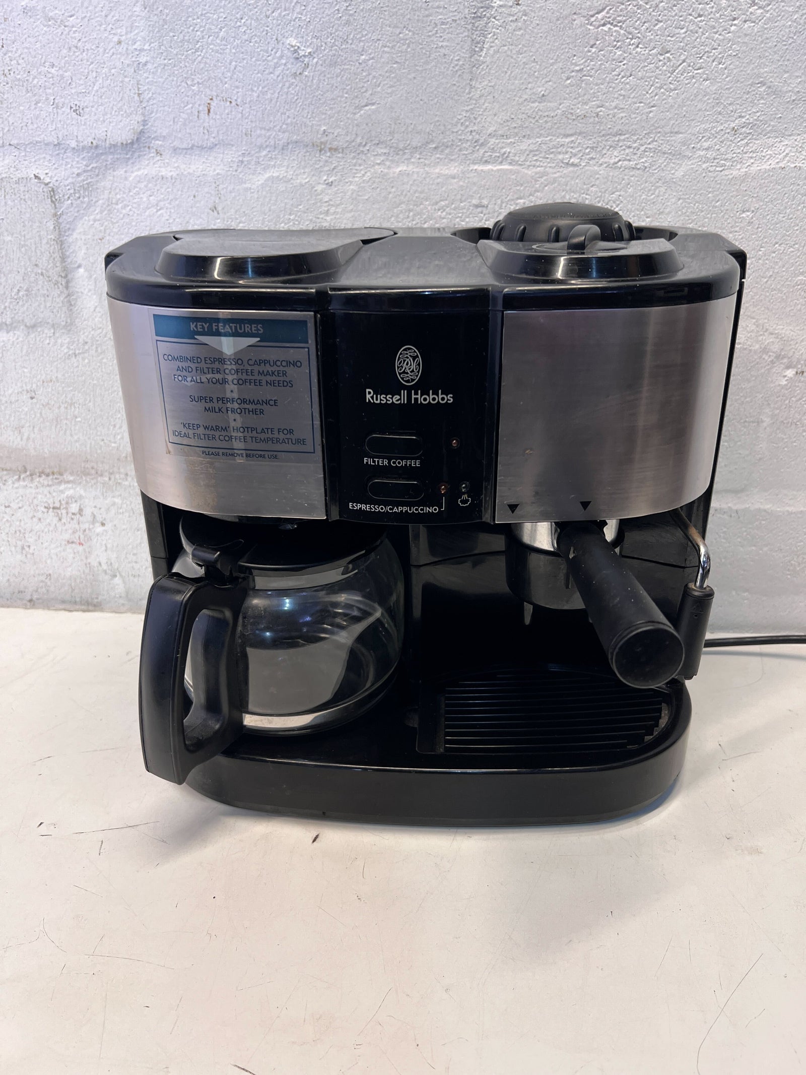 Russell Hobbs Espresso & Filter Coffee Maker - Black