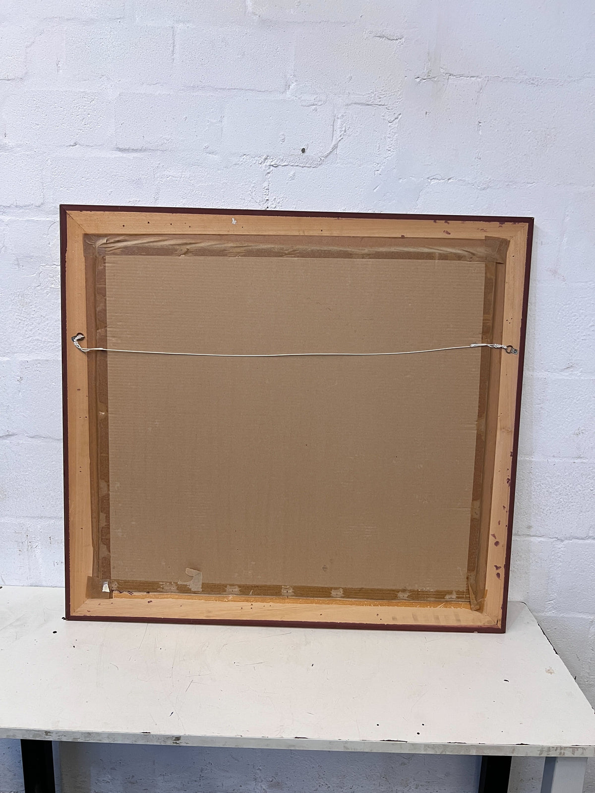 Framed Blue and Gold Landscape Artwork by Portchie – Slight Wear